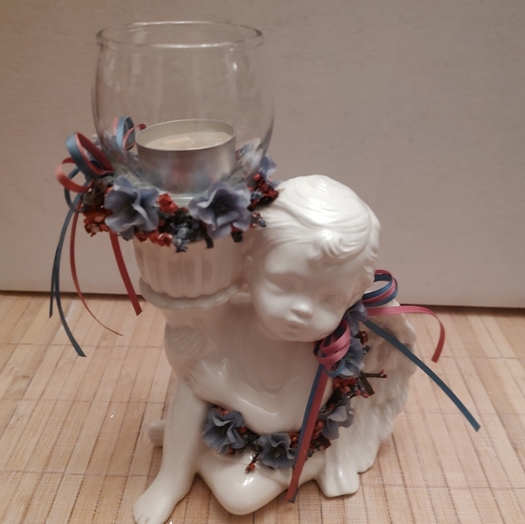 Handmade Cherub candle holder - Picture 7 of 7